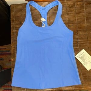 NWT Lululemon Cool Racerback Tank Short, Size 4, Blue Nile, Nulu